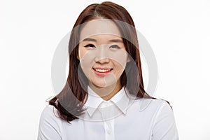 Young Asian pretty business woman close up portrait