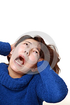 Young Asian woman demented photo