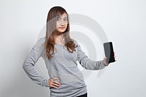 Young Asian woman with mobile phone