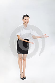 Young asian woman protrait beautiful smiling and feeling happy