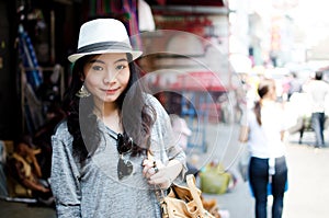 Young Asian woman traveler in Thailand