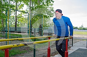 Young athlete during his workout