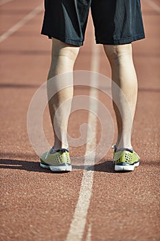 Young athlete ready to run