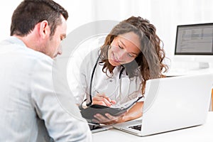 Young attractive doctor dating next appointment