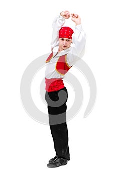 Young attractive man dancing photo