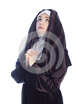 Young attractive nun.