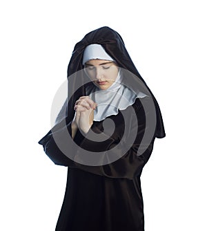 Young attractive nun.