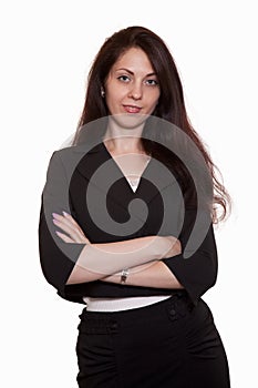 Young attractive twenties caucasian businesswoman