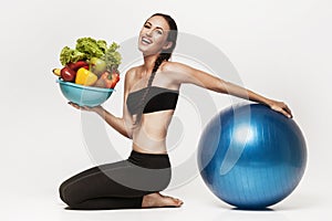 Young attractive woman representing healthy lifestyle.