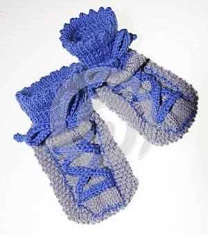 Young baby socks, knitted in the sneaker look