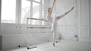 Young ballerina in ballet class