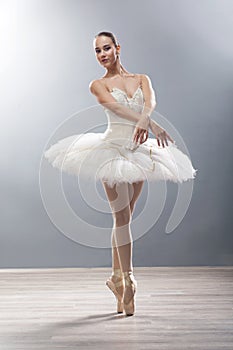 Young ballerina in ballet pose classical dance