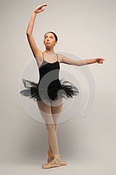 Young Ballerina in black tutu