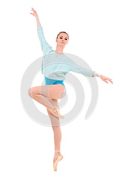 Young ballerina doing exercises