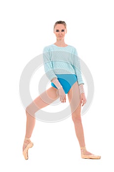 Young ballerina doing exercises