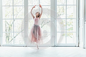 Young ballet dancer in dance class