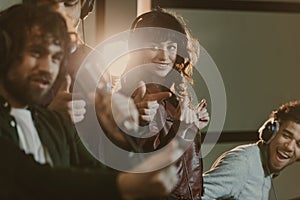 young band of musicians performing song