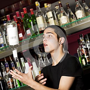 Young barman photo