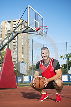 Young basketball player