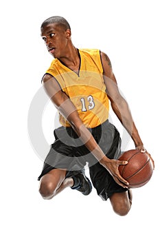 Young Basketball Player Dunking