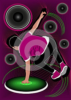 Young bboy performance flyer