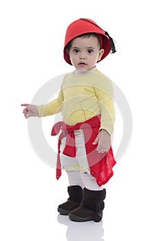 Young Beautiful Baby Girl Wearing Tarboosh