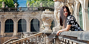 Young beautiful girl in Dresden Zwinger