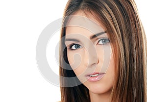 The beautiful girl with natural make-up