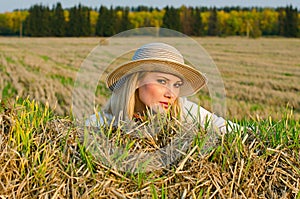 Young beautiful girl on the nature