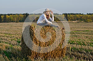 Young beautiful girl on the nature