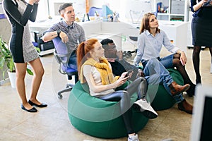 Young beautiful people are getting knowledge from the course