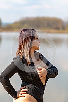 Young beautiful woman on the beach 2