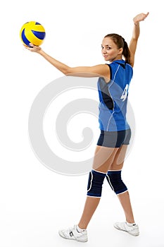 Young, beauty volleyball player