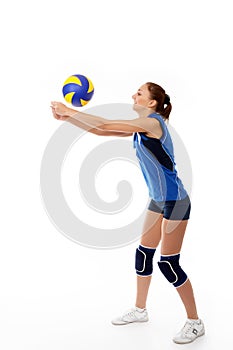 Young, beauty volleyball player