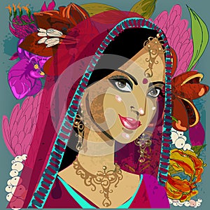 Young beautyful indian woman photo