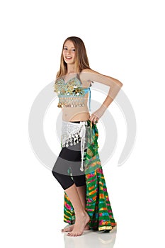 Young belly dancing girl