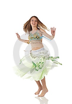 Young belly dancing girl