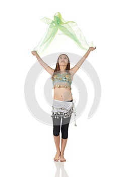 Young belly dancing girl