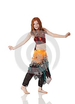 Young belly dancing girl