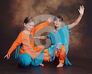 Young Bhangra Bollywood dancers photo