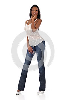 Young Black woman posing