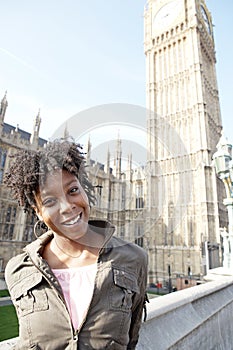 Woman on Westminster Bridge.