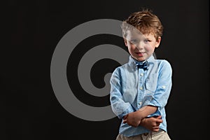 Young Blonde Boy In Bow Tie