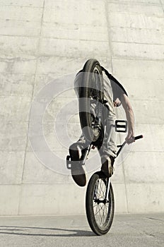 Young BMX bicycle rider