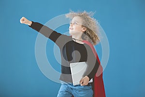 Young boy as superhero