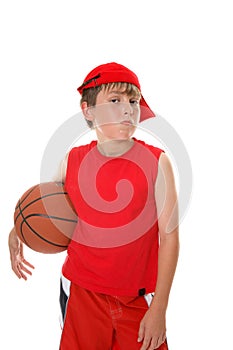 Young boy with basketball