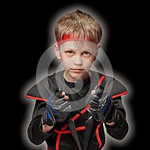 Ninja in light effect