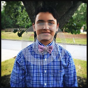 Young boy in bow tie