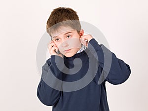 Young boy with cellular phone