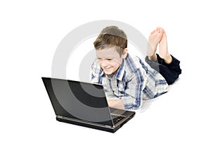 Young boy and computer